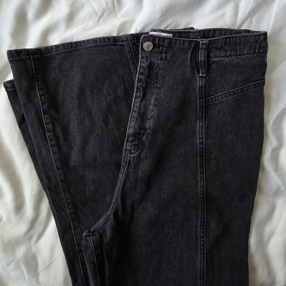 Free People We the Free Florence High Rise Flare Jeans Women 32 Denim Wide Leg - Picture 15 of 16